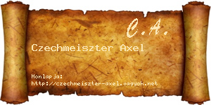 Czechmeiszter Axel névjegykártya